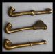 Set Of 3 Pipe 18thc Akan Gold Weights Ex European Collectn Other photo 1