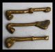 Set Of 3 Pipe 18thc Akan Gold Weights Ex European Collectn Other photo 3