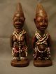 10,  Ibeji Male & Female Pair With Multi Color Beads,  Yoruba / Santeria Sculptures & Statues photo 1