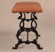 Wrought Iron Antique Victorian Leather Window Bench Stool Footstool 20th Century 1900-1950 photo 10