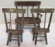 Antique 1800s Miniature Shaker Furniture Chairs Table Deacons Bench Paint Doll 1800-1899 photo 2