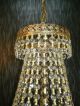Vintage 20 ' Large Antique Brass Crystal Chandelier Lighting Unique French 70s Chandeliers, Fixtures, Sconces photo 1