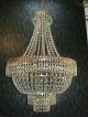 Vintage 20 ' Large Antique Brass Crystal Chandelier Lighting Unique French 70s Chandeliers, Fixtures, Sconces photo 3