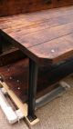 Vintage C1930 Pollard Factory Table Work Bench Oak Cast Iron Frame Steam Punk 1900-1950 photo 3
