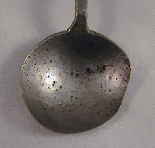 Old Wrought Iron Butcher Tasting Spoon Taster Rat Tail photo