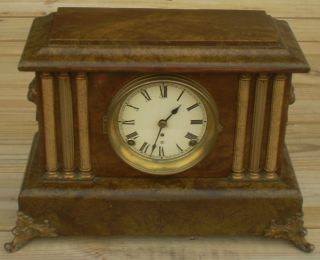 Seth Thomas Adamantine Mantel Clock - Brown Camouflage photo