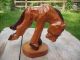 Vintage Carter Hoffman Carved Wood Bucking Bronco Horse Let Er Buck Nr Carved Figures photo 1