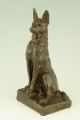 Pair Of Bronze German Shepherd Dog Bookends By Maximilien Fiot,  France 1910. Metalware photo 9