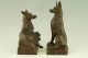 Pair Of Bronze German Shepherd Dog Bookends By Maximilien Fiot,  France 1910. Metalware photo 2