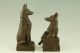 Pair Of Bronze German Shepherd Dog Bookends By Maximilien Fiot,  France 1910. Metalware photo 3