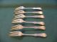 6 Reed Barton Pearl Forks Acorn &floral Serving Spoons For Crafts Poor Condition Mixed Lots photo 1