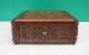 Gorgeous Antique Carved Mahogany W Inlaid Top Wood Sewing Box Boxes photo 2