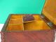 Gorgeous Antique Carved Mahogany W Inlaid Top Wood Sewing Box Boxes photo 7