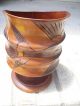 Carved Wood Chalis Water Cup With Fish Religous Item Carved Figures photo 1