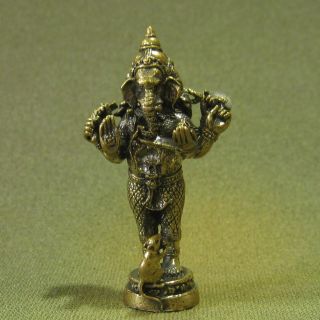 Elephant God Ganesha Ganesh Unique Hindu Sacred Charm Thai Amulet photo