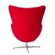 Arne Jacobsen Egg Chair And Ottoman - Red Wool Mid-Century Modernism photo 2