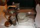 1930s Cased Travelling Spirit Kettle & Burner Car Set In Leather Case Art Deco photo 4