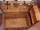 Refinished Flat Top Victorian Steamer Trunk Antique Chest W/straps,  Key,  & Tray 1800-1899 photo 10