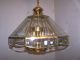 Solid Brass Beveled Glass Chandelier 1990 - 2000s Pendent Quality Light Fixture Chandeliers, Fixtures, Sconces photo 7