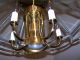 Solid Brass Beveled Glass Chandelier 1990 - 2000s Pendent Quality Light Fixture Chandeliers, Fixtures, Sconces photo 8