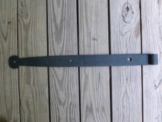 Antique Hand Forged Iron Gate Or Door Bean Strap Hinge photo
