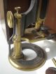 Antique R & J Beck 1860 ' S Brass Universal Microscope In Mahogany Case Other photo 1