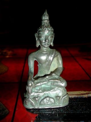 Antique Laos Buddha Statue photo