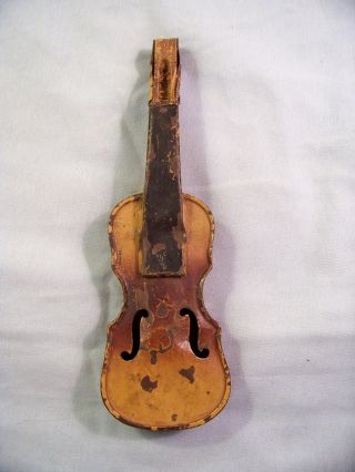 Vintage Czech Handmade Toy Violin photo