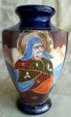 Japanese Deep Blue Hand Painted Vase 6 