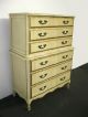 Vintage Kent Coffey French Provincial Dixie Style Tallboy Dresser Six Drawers Post-1950 photo 2