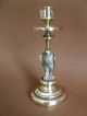 A Rare 18th Century Brass Candlestick Depicting The Bald Eagle Metalware photo 1