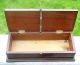 Antique Wooden English Tie Box With Tie Press C.  1880 Boxes photo 3