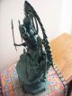 Ming Farouk Antique 18 Arm 4 Head Shiva Bronze - Cairo Egypt Palace & Museum It Metalware photo 11