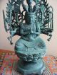 Ming Farouk Antique 18 Arm 4 Head Shiva Bronze - Cairo Egypt Palace & Museum It Metalware photo 3