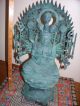 Ming Farouk Antique 18 Arm 4 Head Shiva Bronze - Cairo Egypt Palace & Museum It Metalware photo 8