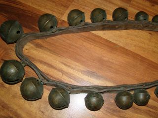 Gradual Sleigh Bells Primitive Antique Leather Strap 60 