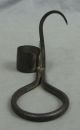 Primitive Wrought Iron Candle Spike With Lamp Hook Primitives photo 2