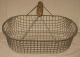 Antique Oval Egg Gathering Basket Primitive Store Display Metal Large 18 Inches Primitives photo 3