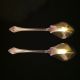 2 Large Antique Gorham Sterling Silver Serving Spoons Clermont Pattern 1915 Gorham, Whiting photo 3