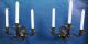 Pair 3 - Lights Figural Swan Bronze Sconces C.  1835 Neoclassical Empire Biedermeier Metalware photo 1