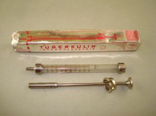 Vintage Old Glass Insulin Type Long & Thin Syringe 1ml Prema Boxed photo