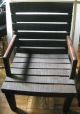 Vtg Thailand Wood Arm Chair Bali Indonesian Campaign Mid Century Modern Colonial Mid-Century Modernism photo 2