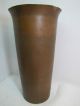 Antique Arts & Crafts Copper Bronze Large Vase Umbrella Stand Crafted Metalware photo 2