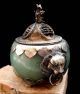 Chinese Jade Beast Head & Mouse Gold Ingot Incense Burner Incense Burners photo 1