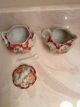 Rare Marked Vintage Antique Chinese Handpainted Cream And Sugar Bowls Nr Other photo 11
