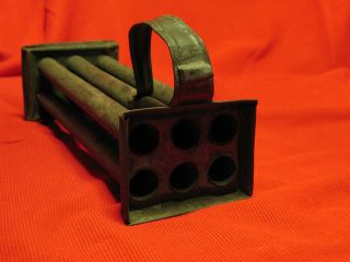 Vintage/antique Primitive Candle Mold Circa 1820 Folk Art Deco photo