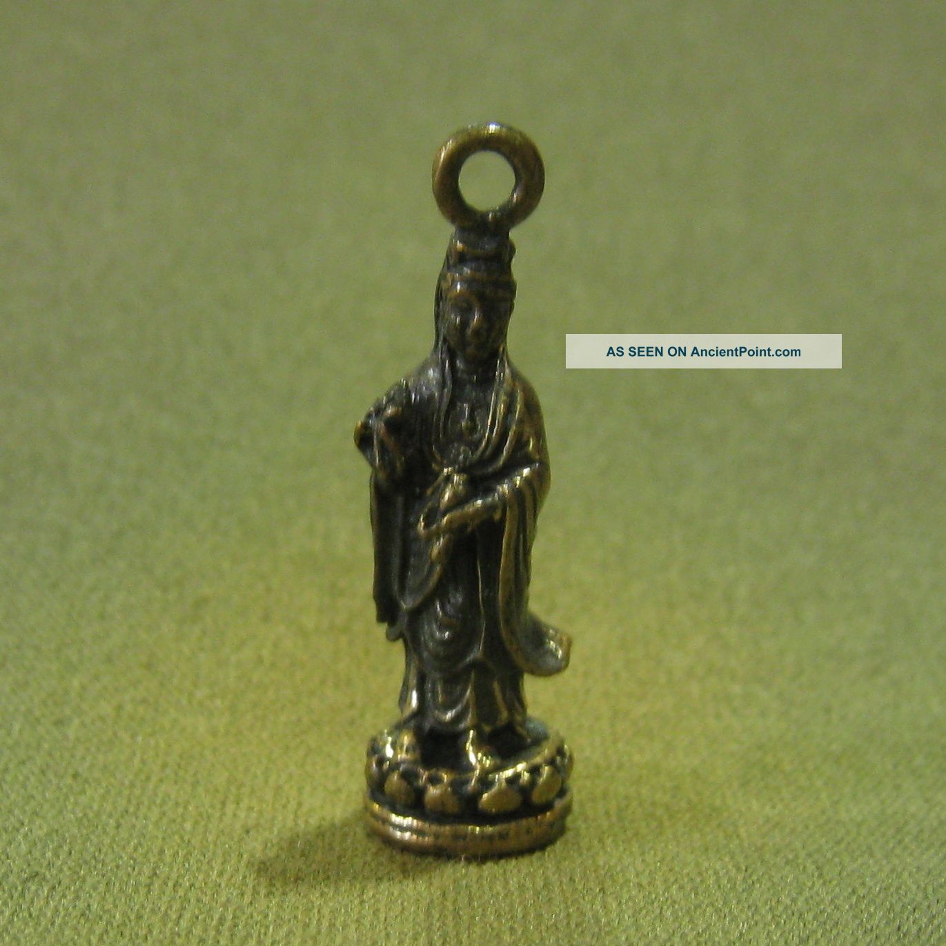 Tiny Guanyin Goddess Of Mercy Happy Lucky Sacred Charm Thai Amulet Pendant Amulets photo