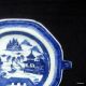 Antique Blue White 18thc Chinese Porcelain Pagoda Decorated Hot Water Plate Plates photo 4