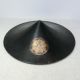G277: Real Old Japanese Lacquered Samurai Military Hat Jingasa W/family Crest.  1 Armor photo 2