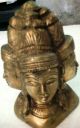 Surya Bhagwan Sun God With 4 Faces Facing Each Direction Brass Statue India Metalware photo 2